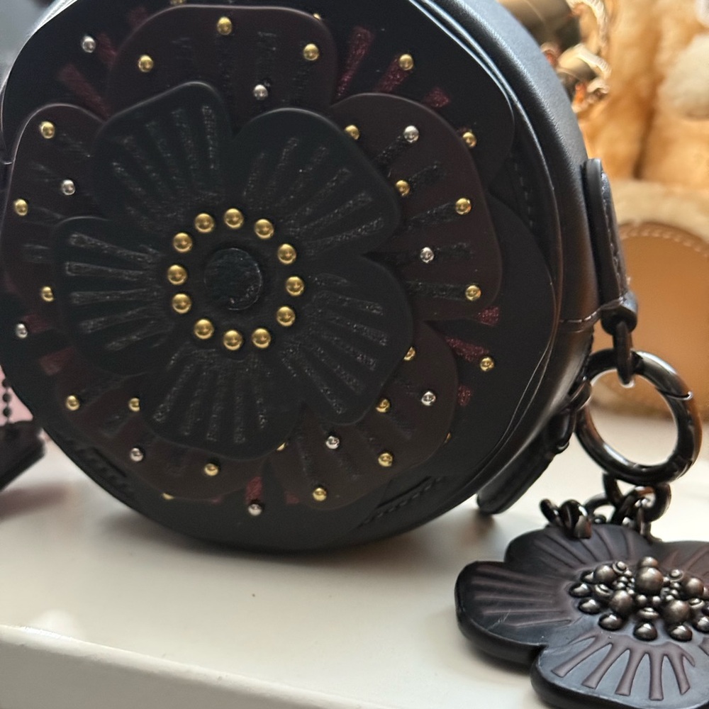 Elegant Black Floral Women's Bag